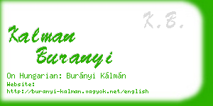 kalman buranyi business card