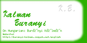 kalman buranyi business card